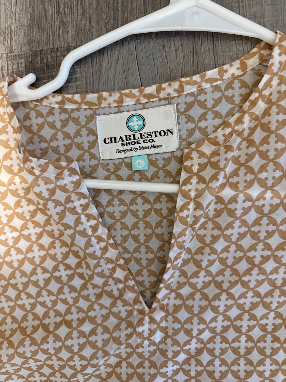 Charleston Cream and Pink Patterned Tunic - Picture 2 of 3